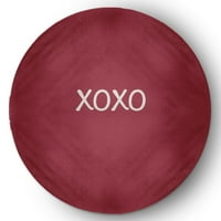 Едноставно Daisy 3 '5' Coral Xoxo Valentines Chenille килим