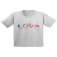 Незгодни Стилови Љубов Доенчиња Маица Деца Американско Знаме Љубов Кошула 4 јули кошули За Бебе Момче И Бебе Девојка Денот На Независноста Подароци Симпатична Сад