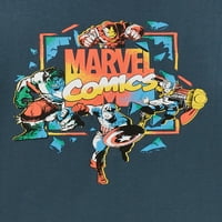 Класична маица со кратки ракави на Avengers Boys, 2-пакет, големини XS-XXL