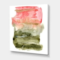 Црвено розово и зелено апстрактни облаци за сликање на платно уметничко печатење