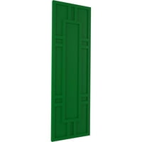 Ekena Millwork 12 W 63 H TRUE FIT PVC HASTINGS FIXED MONT SULTERS, VIRIDIAN GREEN