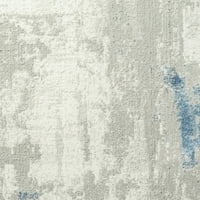 Почетна Исоне Хари Греј Блу Современа Апстрактна Полиестерска Мешавина Површина Килим, 5 ' 7 ' 6