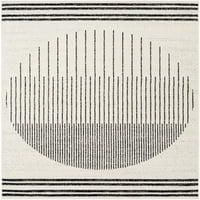 Уметнички ткајачи Пиза Омбре област килим, црн слонова коска, 6'7 9 '