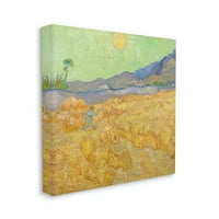 Stuple Industries Wheatefield со Reaper Vincent van Gogh Classic сликарство галерија завиткана од платно печатење wallидна уметност, дизајн од One1000Paintings