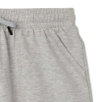 Атлетски дела момчиња Jerseyерси плетени панталони со отворено дно, 2-пакувања, големини 4- & хаски