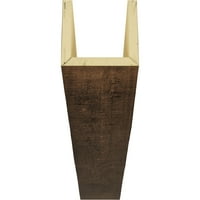 Ekena Millwork 4 w 6 h 20'l 3-страничен груб кедар ендуратан фау дрво тавански зрак, премија на возраст