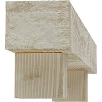 Ekena Millwork 6 H 10 D 48 W Sandblasted Fau Wood Camnplace Mantel Kit W alamo Corbels, бело измиено