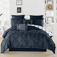 ESY Reversible Pintuck Printed Comforter Set