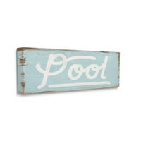 Sumbell Industries Rustic tirquoise Pool Sign Digned Design Deside Deside од Дафне Полсели, 13 30