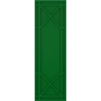 Ekena Millwork 12 W 26 H TRUE FIT PVC BUNGALOW фиксирани ролетни за монтирање, виридијан зелена