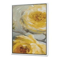 DesignArt 'Sunshine Yellow Flower III' цветни врамени платно