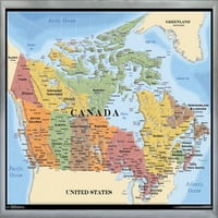 Мапа-Канада Ѕид Постер, 22.375 34