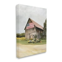 СТУПЕЛ ИНДУСТРИИ РУРАЛНА Америка, домашна село на село Фарм знаме за сликарство, завиткано платно печатење wallидна уметност,
