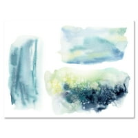 ДизајнАрт „Апстрактни облаци Подводни“ модерно печатење на wallидови од платно