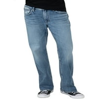 Сребрени фармерки копродукции за машка Крег Лесно вклопување фармерки, големини на половината 28-44