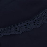 Женска мода кружен Врат Зимска Топла Боја Џеб Со Долги Ракави Долг Фустан