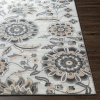 Уметнички ткајачи relирбај Греј Дамаск 5'3 7 'килим за област на правоаголник
