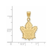 14K жолто злато NHL Logoart Toronto Maple Leafs голем приврзок