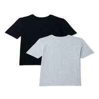 Графичка маица со кратки ракави на седум дабови момчиња, 2-пакет, големини 8-