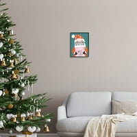Убавиот список на Дедо Мраз паѓа снежен празник графичка уметност црна врамена уметничка печатена wallидна уметност