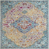 Harper hy50o Внатрешен сјај Апстракт Гроздобер сина област килим, 2'6 8 '