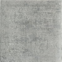 Килими Америка АСТОР АД95А Скапоцена Платинум Преодна апстрактна сива област килим, 2'6 x8 '