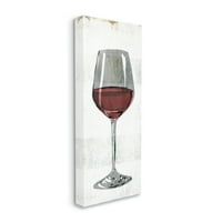 Sumn Industries Рустикална кујна црвено вино стакло потресени ленти платно wallидна уметност од Мили Вила